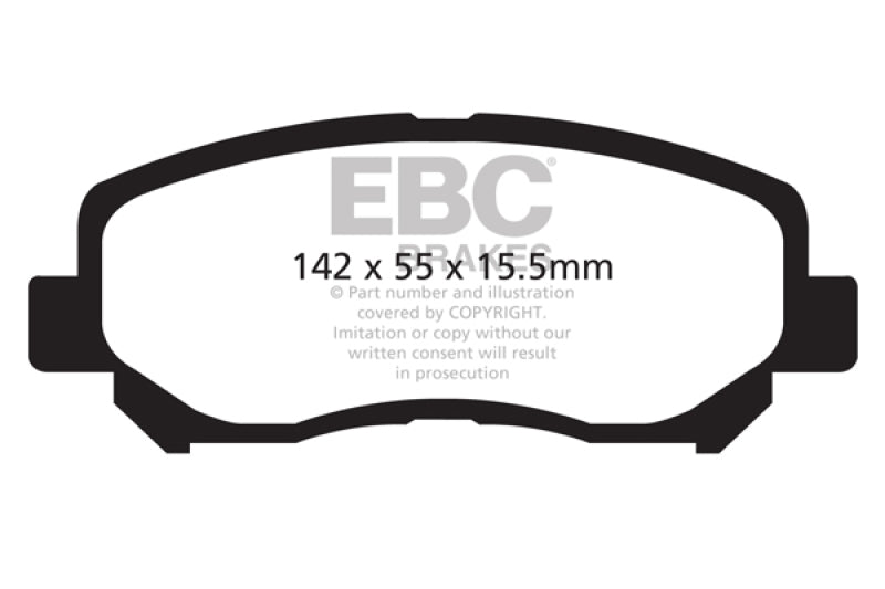 EBC 12+ Mazda CX-5 2 Redstuff Front Brake Pads - eliteracefab.com