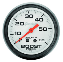 Load image into Gallery viewer, Autometer Phantom 52mm 0-60 PSI Mechanical Boost Gauge.