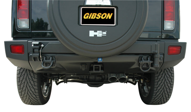 Gibson 08-09 Hummer H2 Base 6.2L 2.25in Cat-Back Dual Sport Exhaust - Stainless Gibson