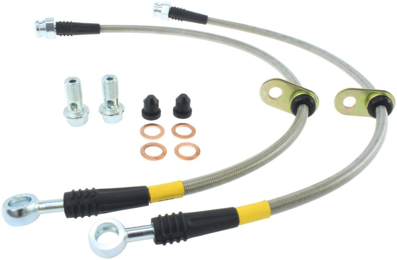 StopTech 06-14 Honda Ridgeline Stainless Steel Front Brake lines - eliteracefab.com