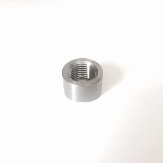 Ticon Industries M12x1.25 Titanium Motorcycle O2 Sensor Bung For 1.5in to 2.75in Tubing - Coped End.