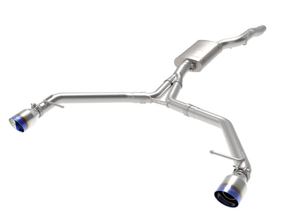 afe MACH Force-Xp 13-16 Audi Allroad L4 SS Axle-Back Exhaust w/ Blue Flame Tips aFe