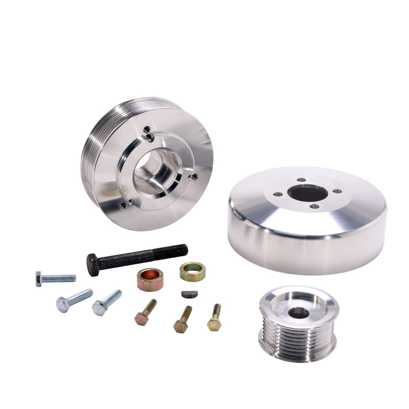 BBK 97-04 Ford F150 Expedition 4.6 5.4 Underdrive Pulley Kit - Lightweight CNC Billet Aluminum (3pc) - eliteracefab.com