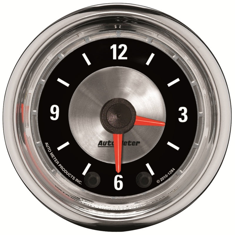 Autometer American Muscle 52mm Full Sweep Electric 12hr Analog Clock Gauge 1284