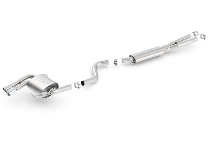 Borla 08-12 BMW 328i Sdm E90 2.0L RWD Dual Left Rear Exit Touring Cat-Back Exhaust - eliteracefab.com