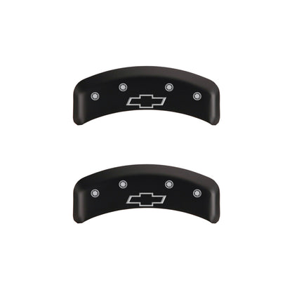 MGP 4 Caliper Covers Engraved Front & Rear Bowtie Red finish silver ch MGP