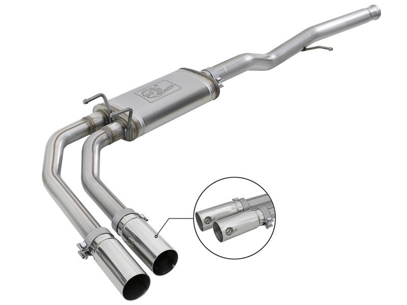 aFe Rebel Series 3in-2.5in 409 SS Cat-Back Exhaust 09-18 GM Silverado/Sierra 1500 V6-4.3L / V8-4.6L aFe