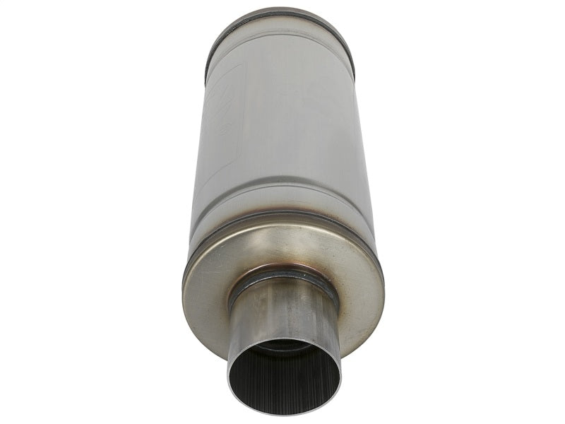 aFe MACH Force-Xp 409 SS Muffler 3in Center/Center 14in L x 6in Dia - Round Body aFe