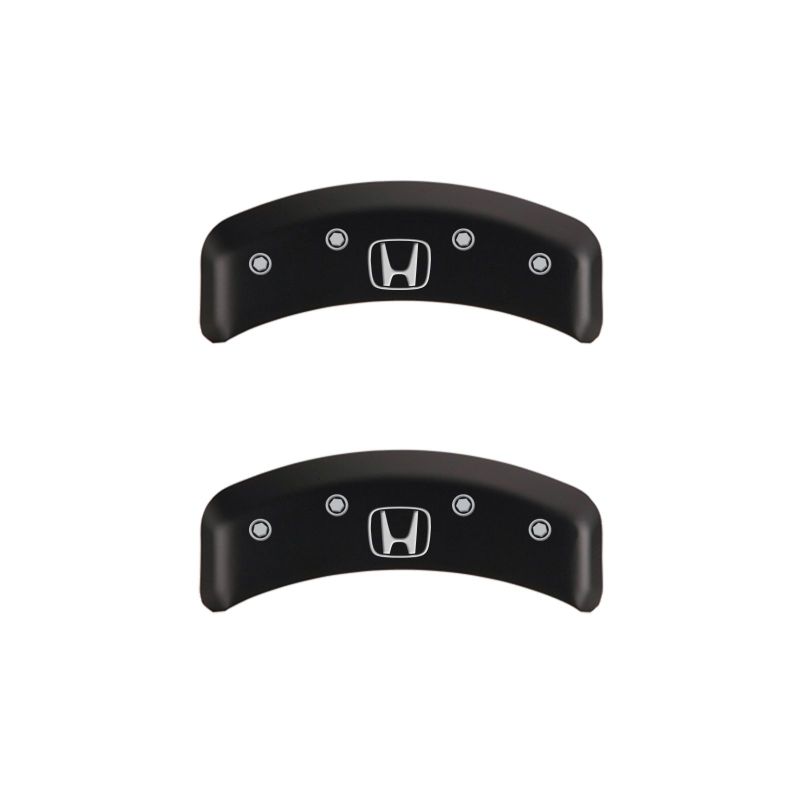MGP 4 Caliper Covers Engraved Front Honda Engraved Rear H Logo Red finish silver ch MGP