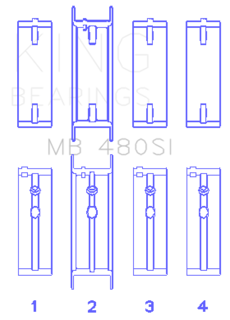 King Buick 90-96 L27 V6 Main Bearing Set