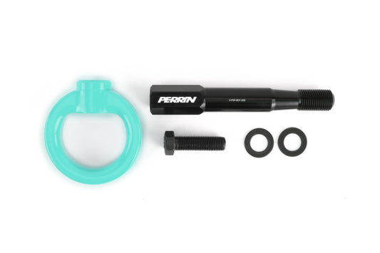 Perrin 15-17 Subaru WRX/STI Tow Hook Kit (Front) - Hyper Teal - eliteracefab.com