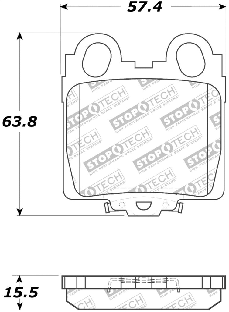 STOPTECH PERFORMANCE 98-05 LEXUS GS 300/350/400/430/450H / 00-05 IS250/300/350 REAR BRAKE PADS, 309.07710 - eliteracefab.com