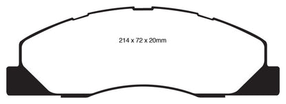 EBC 09-11 Dodge Ram 2500 Pick-up 5.7 2WD/4WD Yellowstuff Front Brake Pads - eliteracefab.com