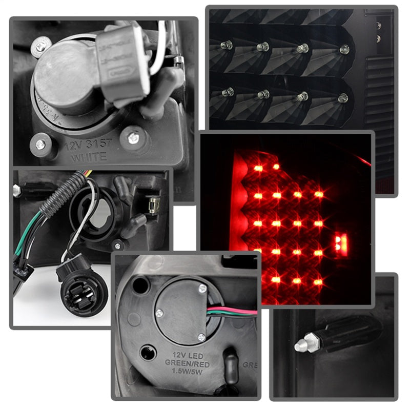 Xtune Dodge Ram 02-06 1500 / Ram 2500/3500 03-06 LED Tail Light Black Smoke ALT-JH-DR02-LED-BKSM - eliteracefab.com