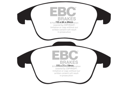 EBC 15 and up Audi Q3 2.0 Turbo Redstuff Front Brake Pads - eliteracefab.com