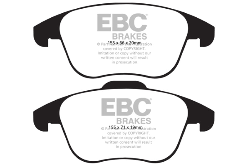 EBC 15 and up Audi Q3 2.0 Turbo Greenstuff Front Brake Pads - eliteracefab.com