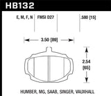 Hawk Performance Black Front Brake Pads - HB132M.580