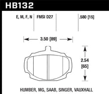 Load image into Gallery viewer, Hawk Performance ER-1 Front Brake Pads - HB132D.580