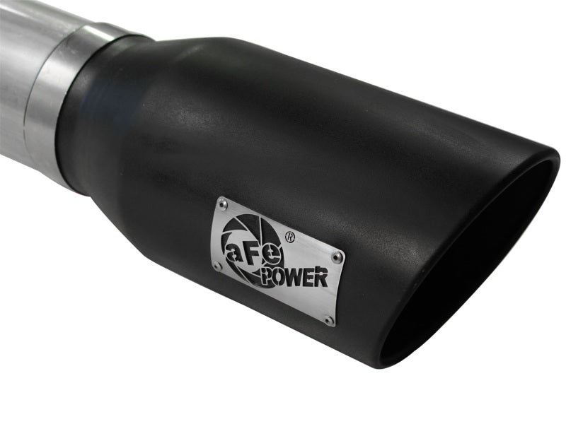 aFe MACHForce XP Exhaust 5in DPF-Back Stainless Steel Exht 2015 Ford Turbo Diesel V8 6.7L Black Tip - eliteracefab.com