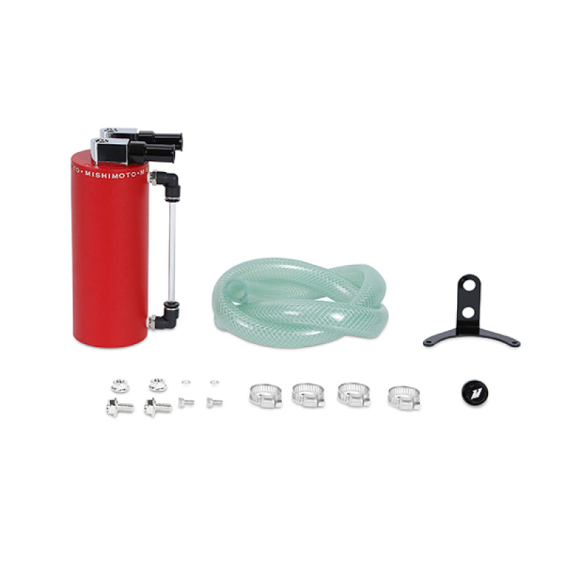 Mishimoto Small Aluminum Oil Catch Can - Wrinkle Red - eliteracefab.com