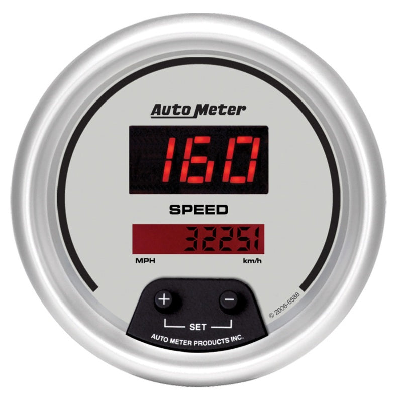 Autometer Ultra-Lite 3 3/8in 160 MPH Digital Speedo Gauge 6588