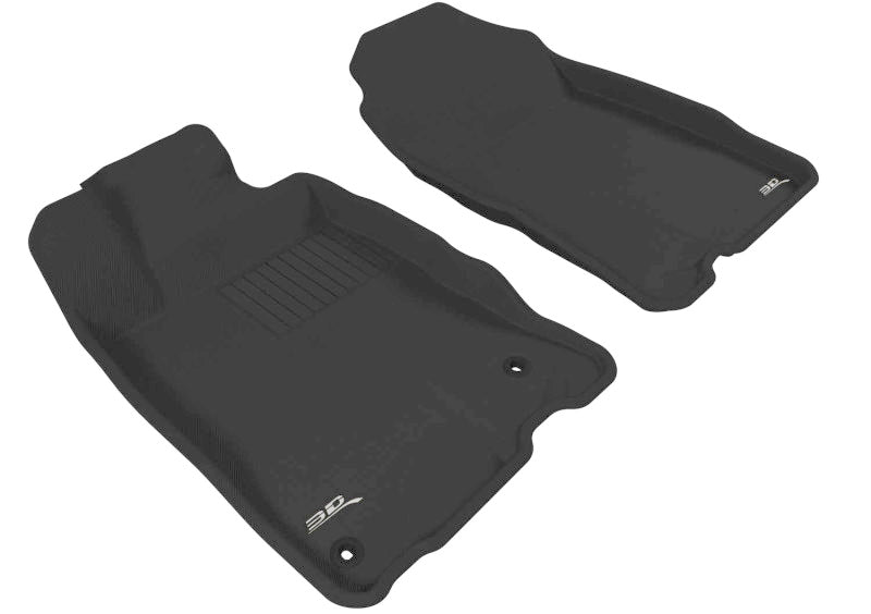 3D MAXpider 2011-2016 Honda CR-Z Kagu 1st Row Floormat - Black - eliteracefab.com