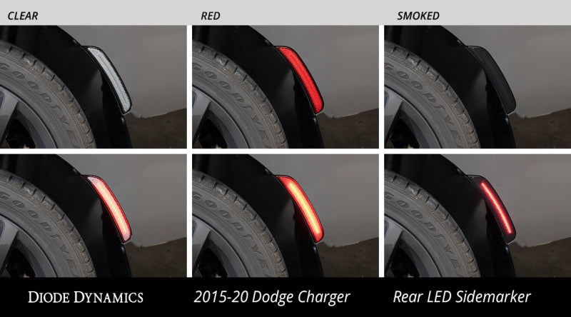 Diode Dynamics 15-21 Dodge Charger LED Sidemarkers - Amber Red (set) Diode Dynamics