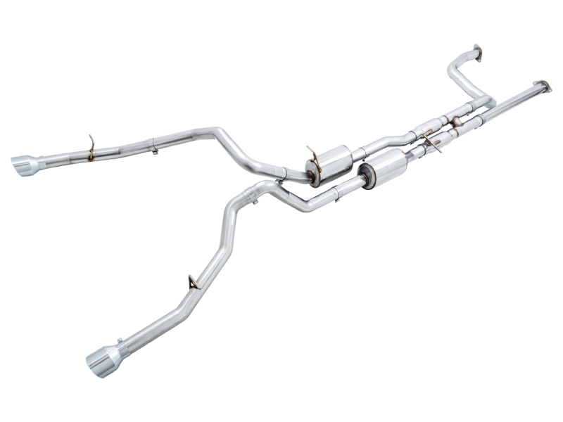 AWE Tuning 2021 RAM 1500 TRX 0FG Cat-Back Exhaust - Chrome Silver Tips - eliteracefab.com