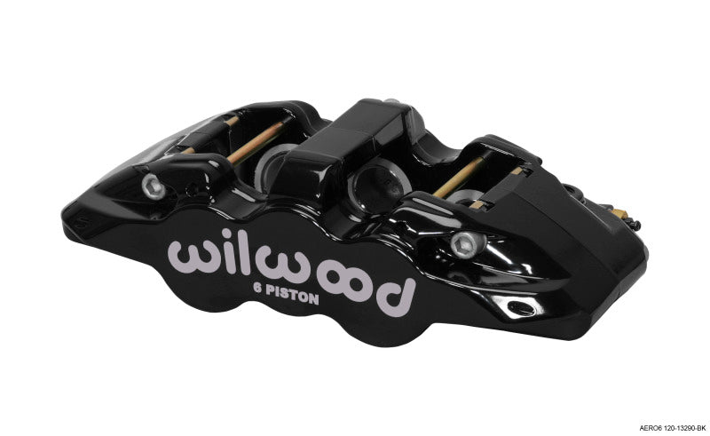 Wilwood Caliper-Aero6-L/H - Black 1.62/1.12/1.12in Pistons 1.25in Disc Wilwood