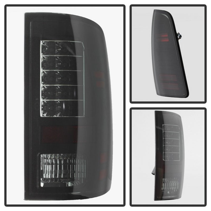 Spyder Dodge Ram 1500 09-14 LED Tail Lights Incandescent- Blk Smke ALT-YD-DRAM09-LED-BSM - eliteracefab.com