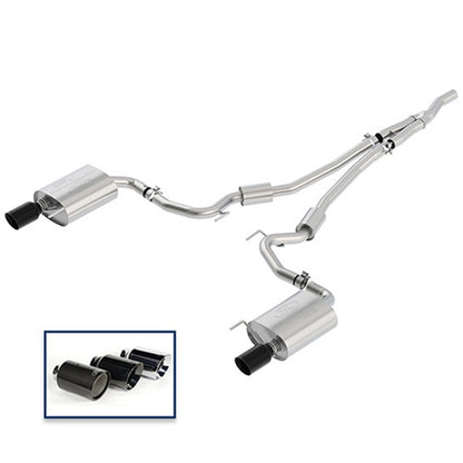 Ford Racing 2018 Mustang 2.3L Ecoboost Cat-Back Sport Exhaust System w/Black Chrome Tips Ford Racing