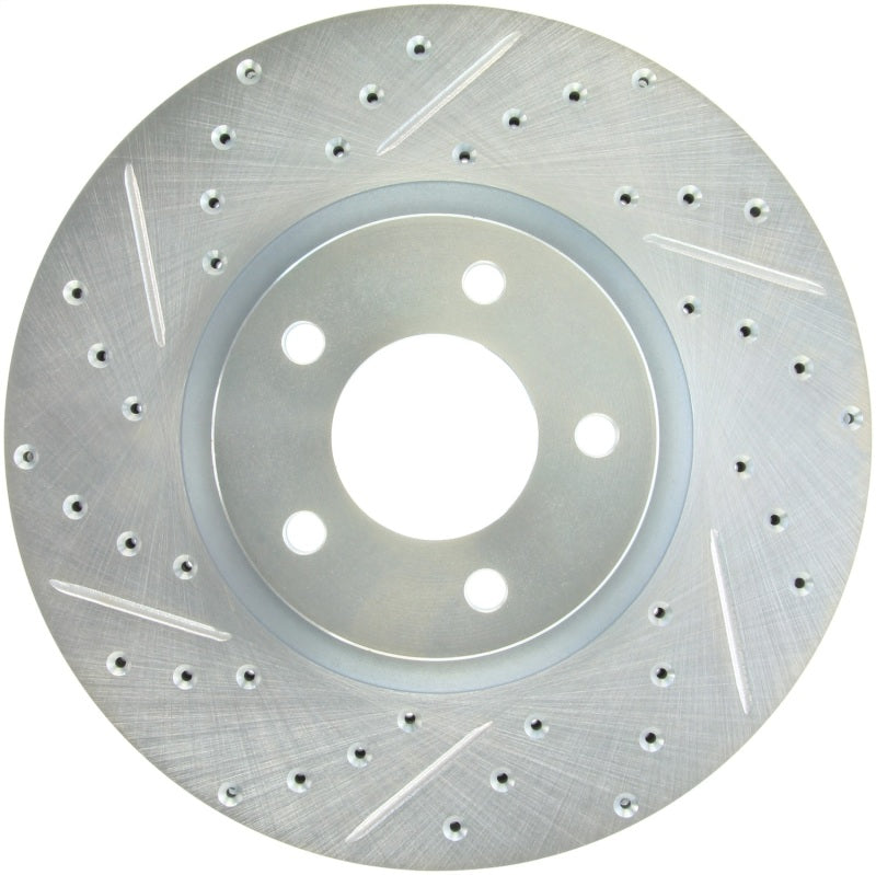 StopTech 07-13 Mazdaspeed3 Sport Slotted & Drilled Front Right Rotor - eliteracefab.com