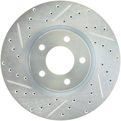 StopTech 07-13 Mazdaspeed3 Sport Slotted & Drilled Front Right Rotor - eliteracefab.com