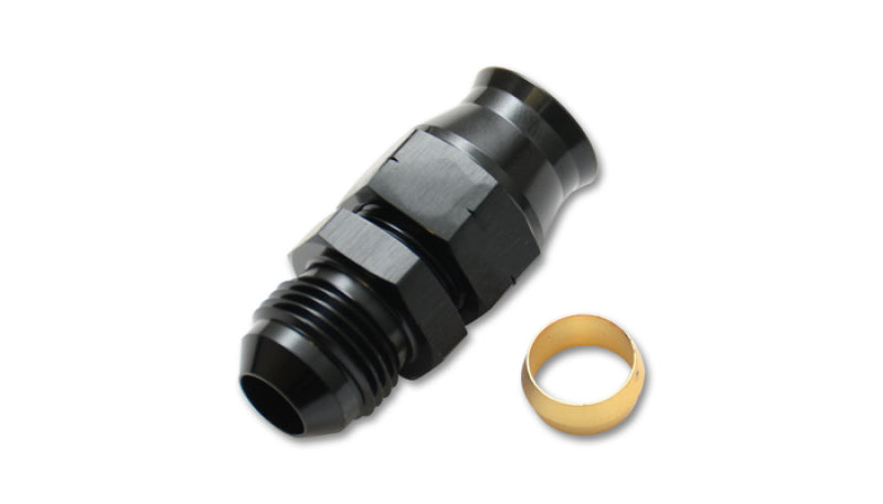 Vibrant -8AN Male to 1/2in Tube Adapter Fitting (w/ Brass Olive Insert) - eliteracefab.com