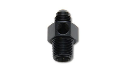 Vibrant Performance Male AN Flare to Male NPT Union Adapter with 1/8in NPT Port, -6AN, 1/4in Male NPT, Automotive Performance Fabrication - Part 16495