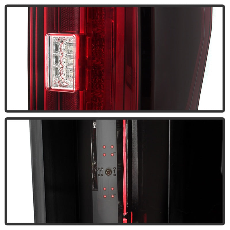 Spyder 17-18 Ford F-250 SD (w/Blind Spot Sensor) LED Tail Lights - Red Clr (ALT-YD-FS17BS-LED-RC) - eliteracefab.com