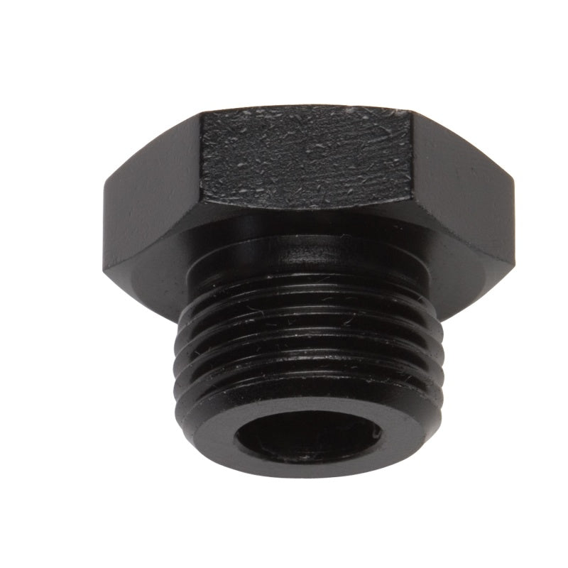 Russell Performance -6 AN Straight Thread Plug (Black) - eliteracefab.com