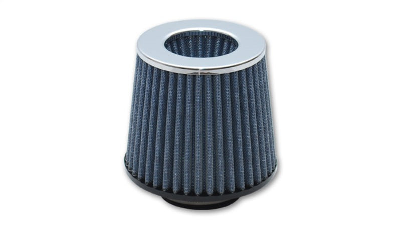 Vibrant Open Funnel Perf Air Filter (5in Cone O.D. x 5in Tall x 4.5in inlet I.D.) Chrome Filter Cap - eliteracefab.com