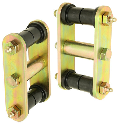 RockJock 76-86 CJ HD Leaf Spring Shackles Front w/ Urethane Bushings HD Greasable Bolts Pair RockJock