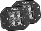 Rigid Industries Flood Flush Mount Black Pair D-Series Pro - 212113