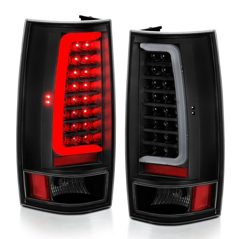 ANZO 2007-2014 Chevy Tahoe LED Taillight Plank Style Black w/Clear Lens - eliteracefab.com