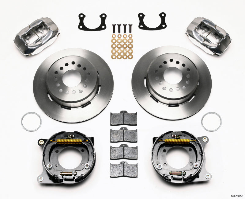 Wilwood Forged Dynalite P/S Park Brake Kit Polished New Big Ford 2.36in Offset Wilwood