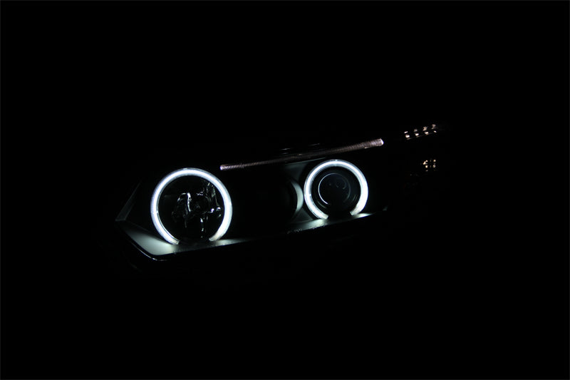 ANZO 2006-2011 Honda Civic Projector Headlights w/ Halo Black (CCFL) - eliteracefab.com