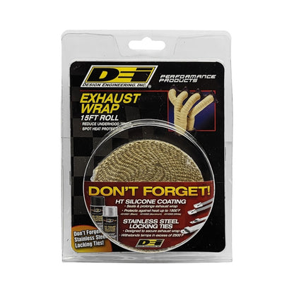 DEI Exhaust Wrap 1in x 15ft - Tan DEI