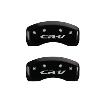 MGP 4 Caliper Covers Engraved Front Honda Engraved Rear CR-V Black finish silver ch MGP