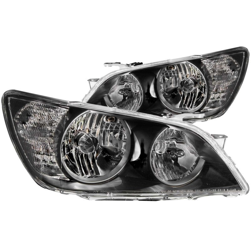 ANZO USA Lexus Is300 Crystal Headlights Black; 2001-2005 - eliteracefab.com