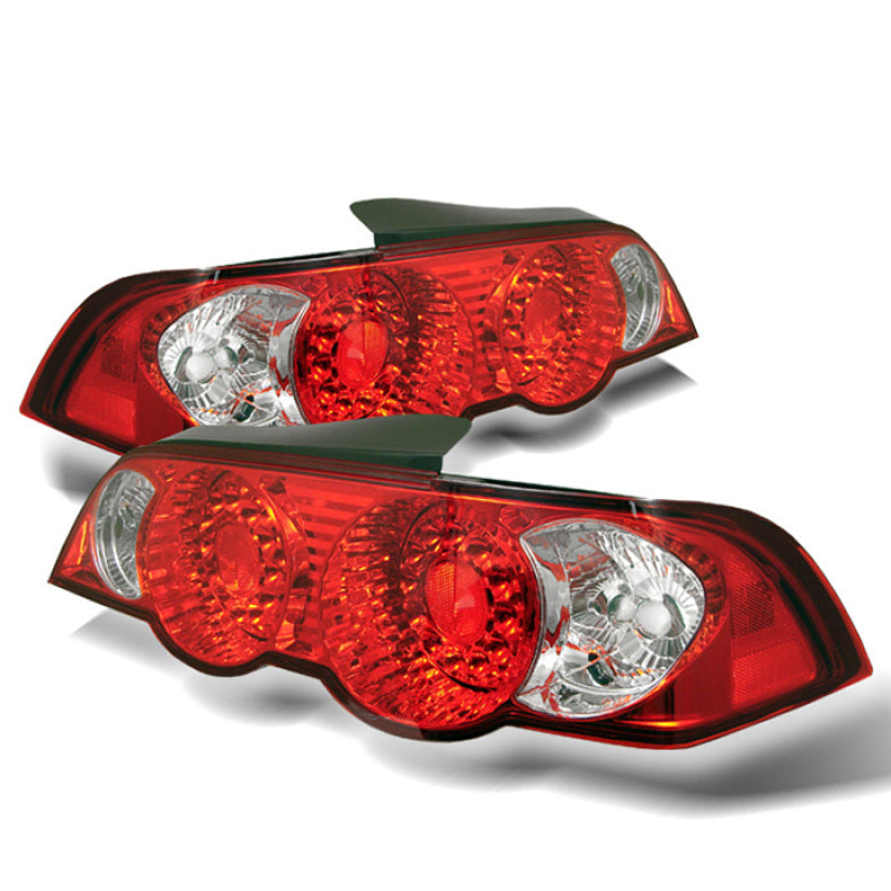 Spyder Acura RSX 02-04 LED Tail Lights Red Clear ALT-YD-ARSX02-LED-RC - eliteracefab.com