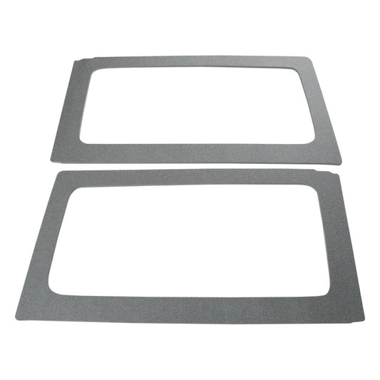 DEI 11-18 Jeep Wrangler JK 2-Door Boom Mat Rear Side Window Trim - 2 Piece - Gray DEI