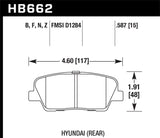 Hawk Performance HP+ Rear Brake Pads - HB662N.587