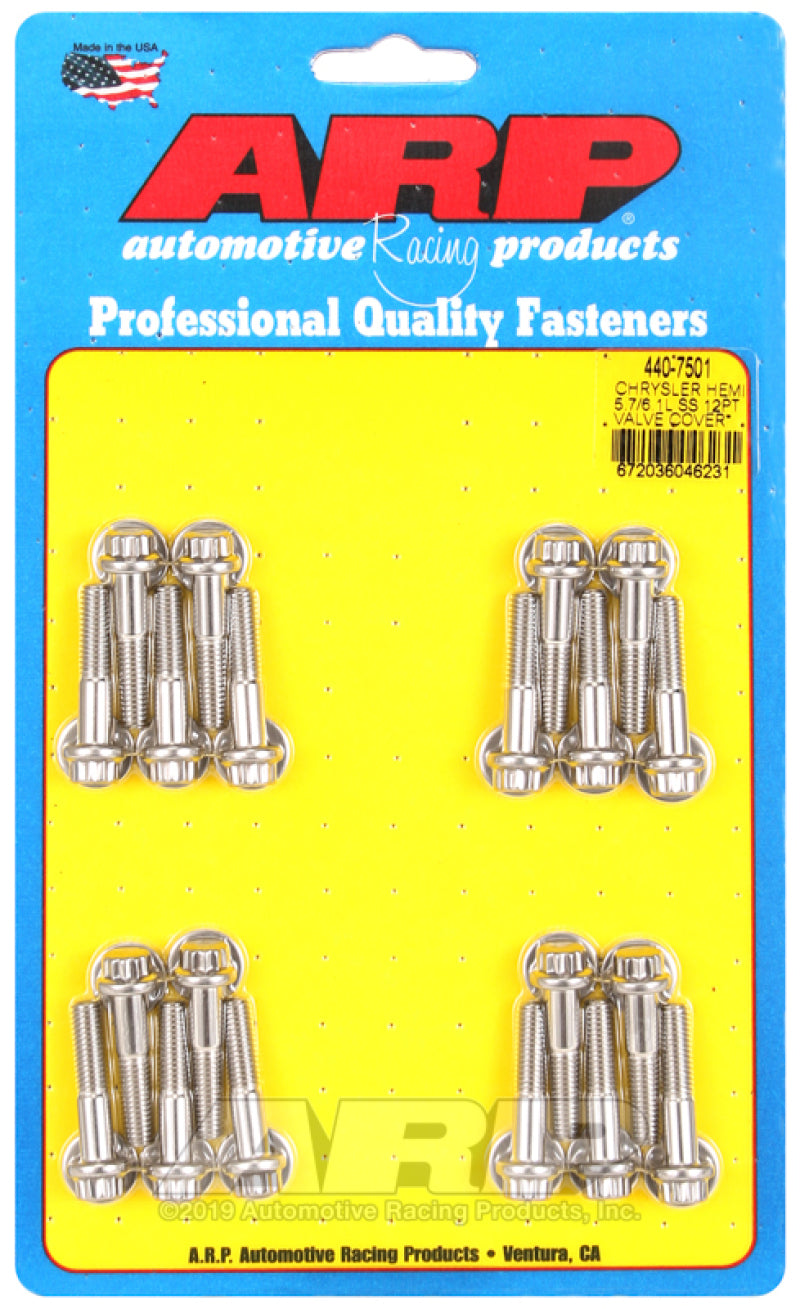 ARP Chrysler Hemi 5.7/6.1L SS 12pt Valve Cover Bolt Kit ARP